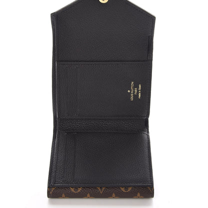 Louis Vuitton Grained Calfskin Monogram Double V Compact Wallet Black 5 of 7