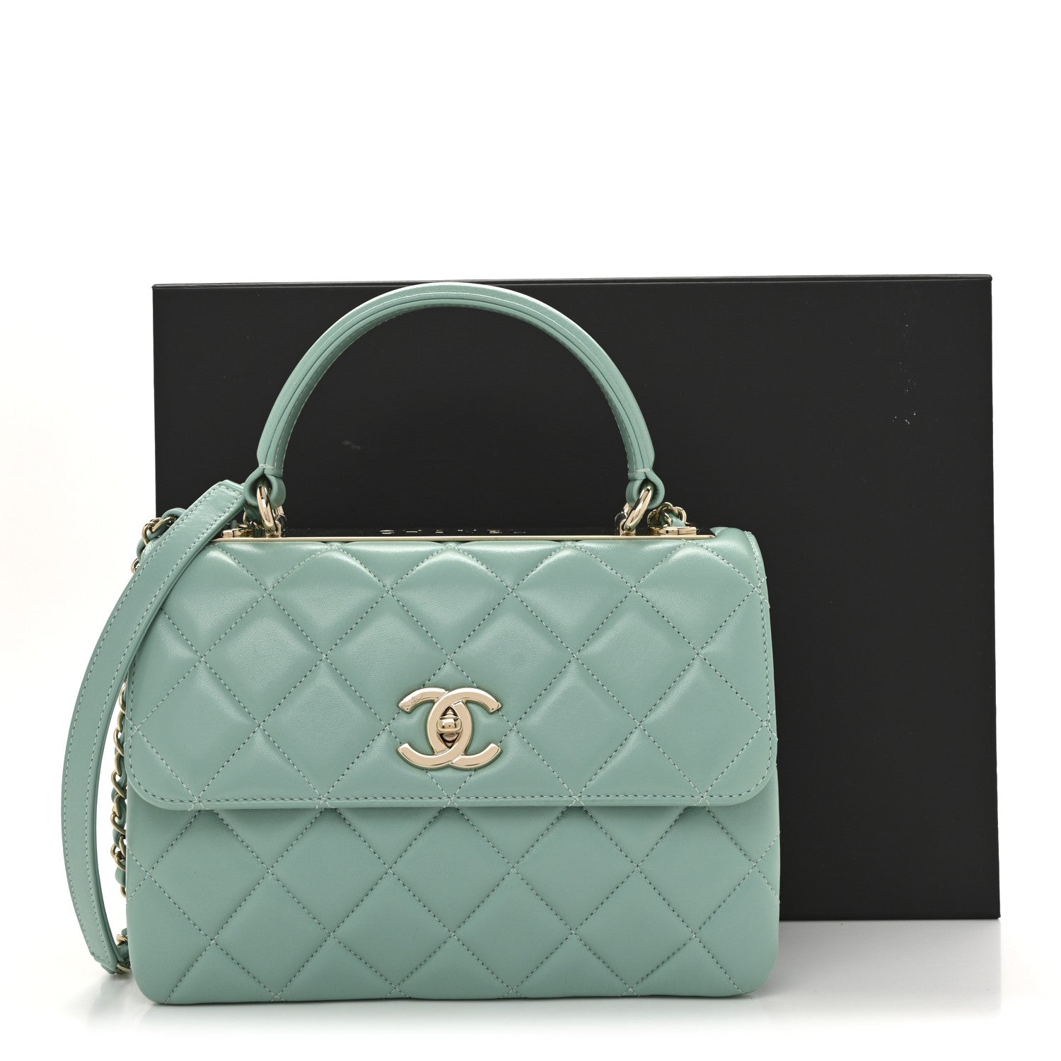 Chanel Lambskin Quilted Small Trendy CC Flap Dual Handle Bag