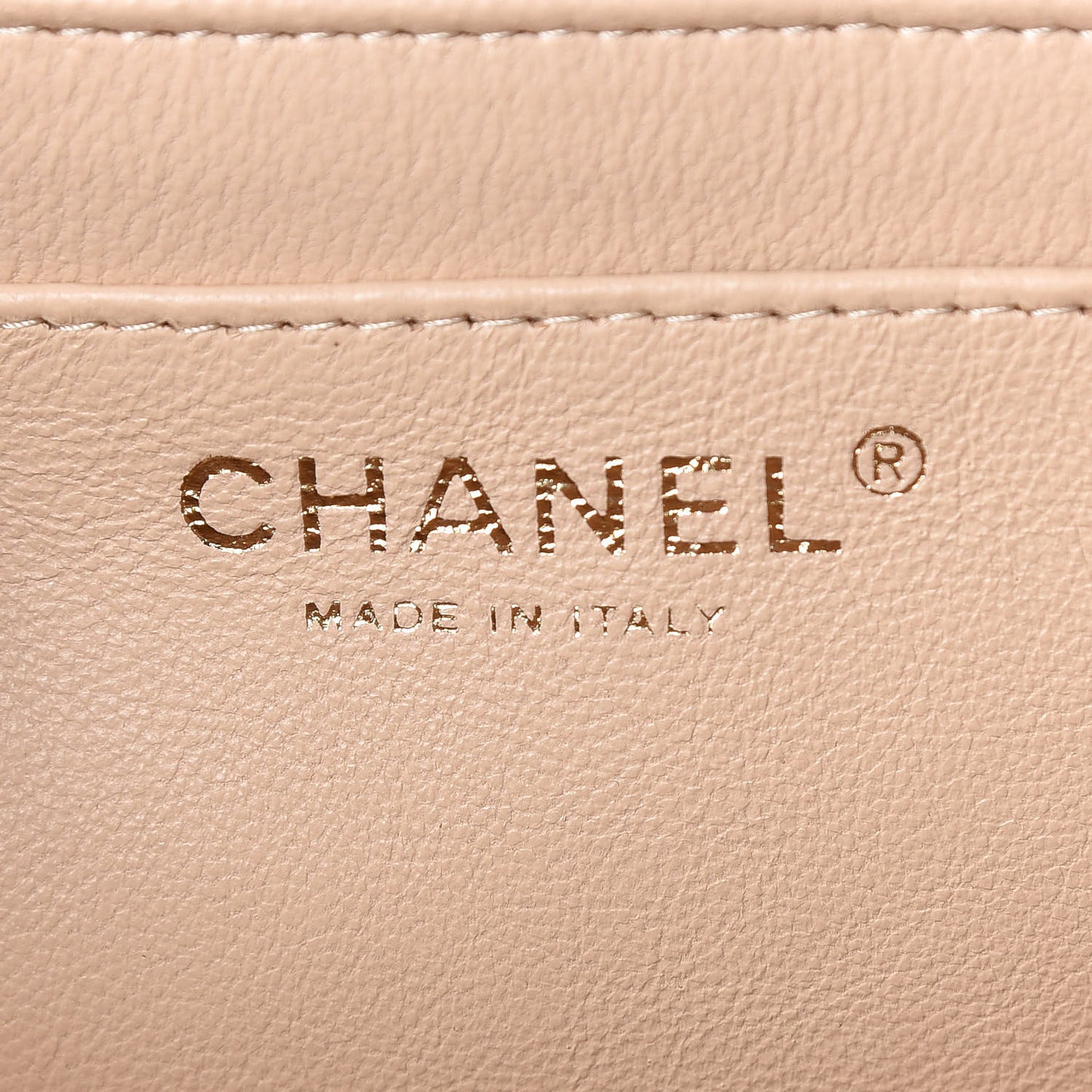 Caviar Quilted Jumbo Single Flap Beige Clair