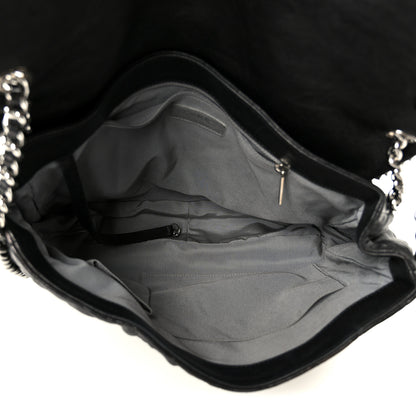 Chanel Washed Lambskin Quilted Maxi Chain Around Flap Black 5 of 10