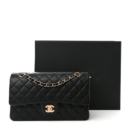 Chanel Lambskin Quilted Medium Double Flap Black 11 of 11
