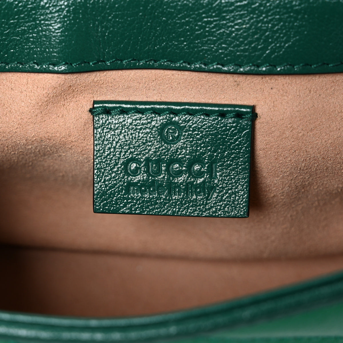 Gucci Azalea Calfskin Enamel Matelasse Diagonal Super Mini Torchon GG Marmont Shoulder Bag New Shamarock Emerald 6 of 10