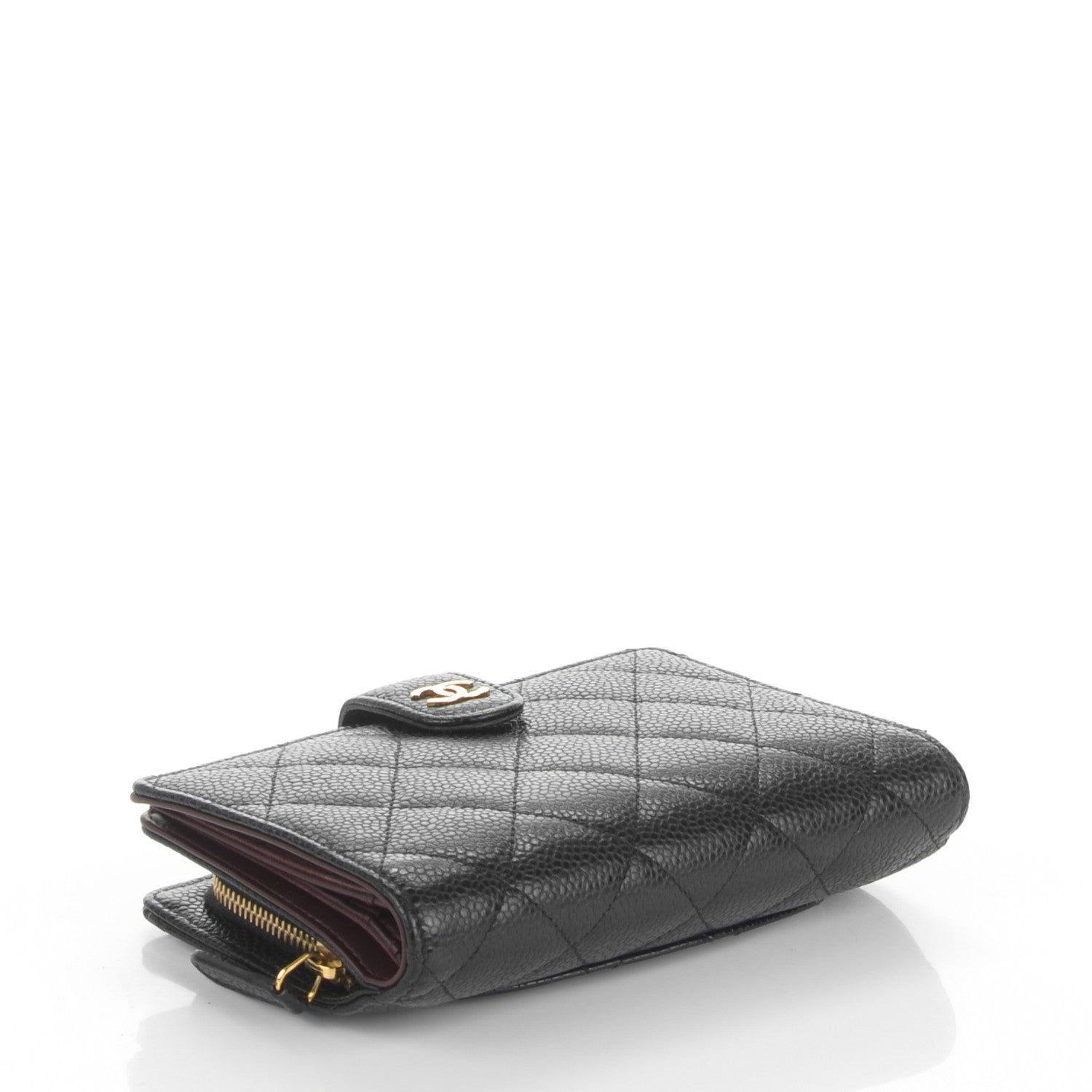 Chanel Caviar Quilted Zipped Pocket Wallet Black 4 of 8