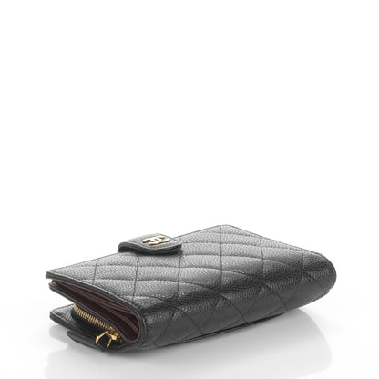 Chanel Caviar Quilted Zipped Pocket Wallet Black 4 of 8