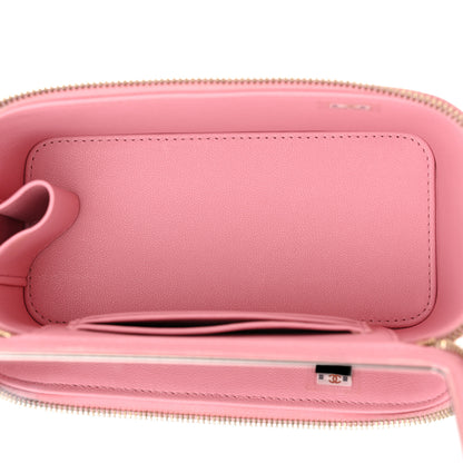 Chanel Lambskin Quilted Pick Me Up Vanity Case Pink 5 of 15