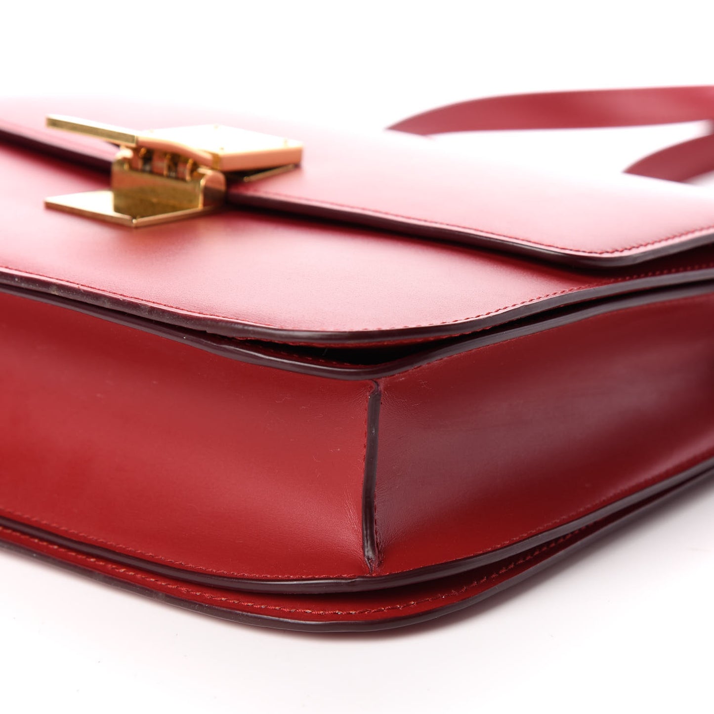 Box Calfskin Medium Classic Box Flap Bag Red