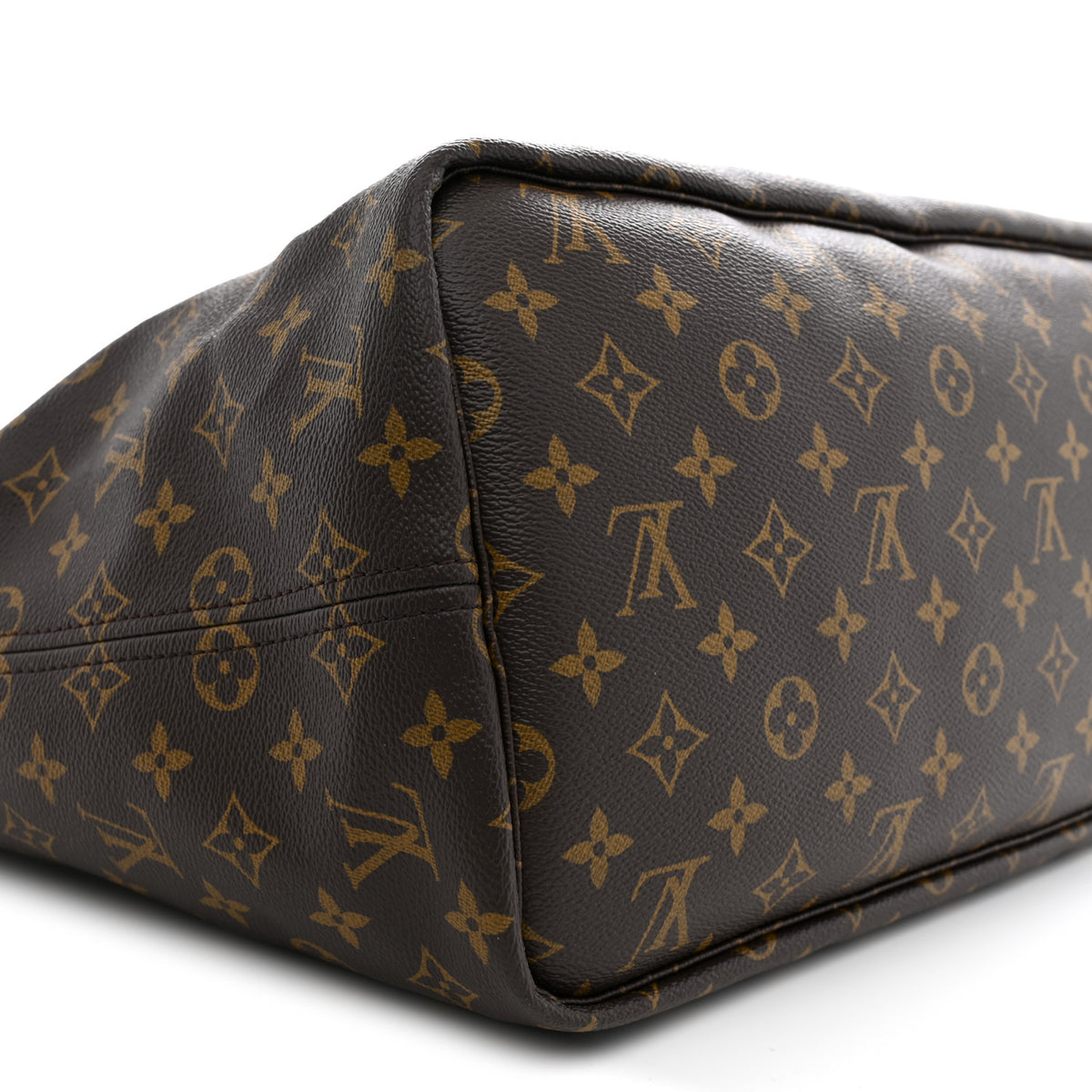 Monogram Stamped Inside Out Neverfull Bandouliere GM Beige