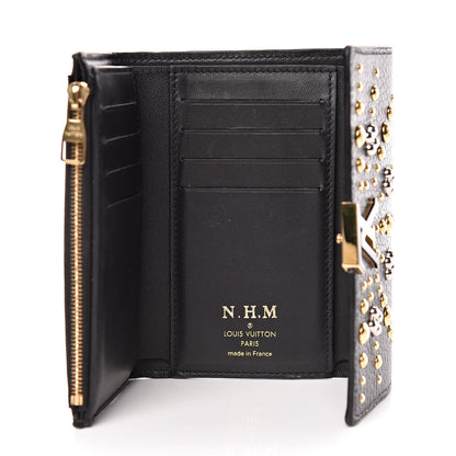 Louis Vuitton Taurillon Studded Sol Capucines Compact Wallet Black 5 of 12