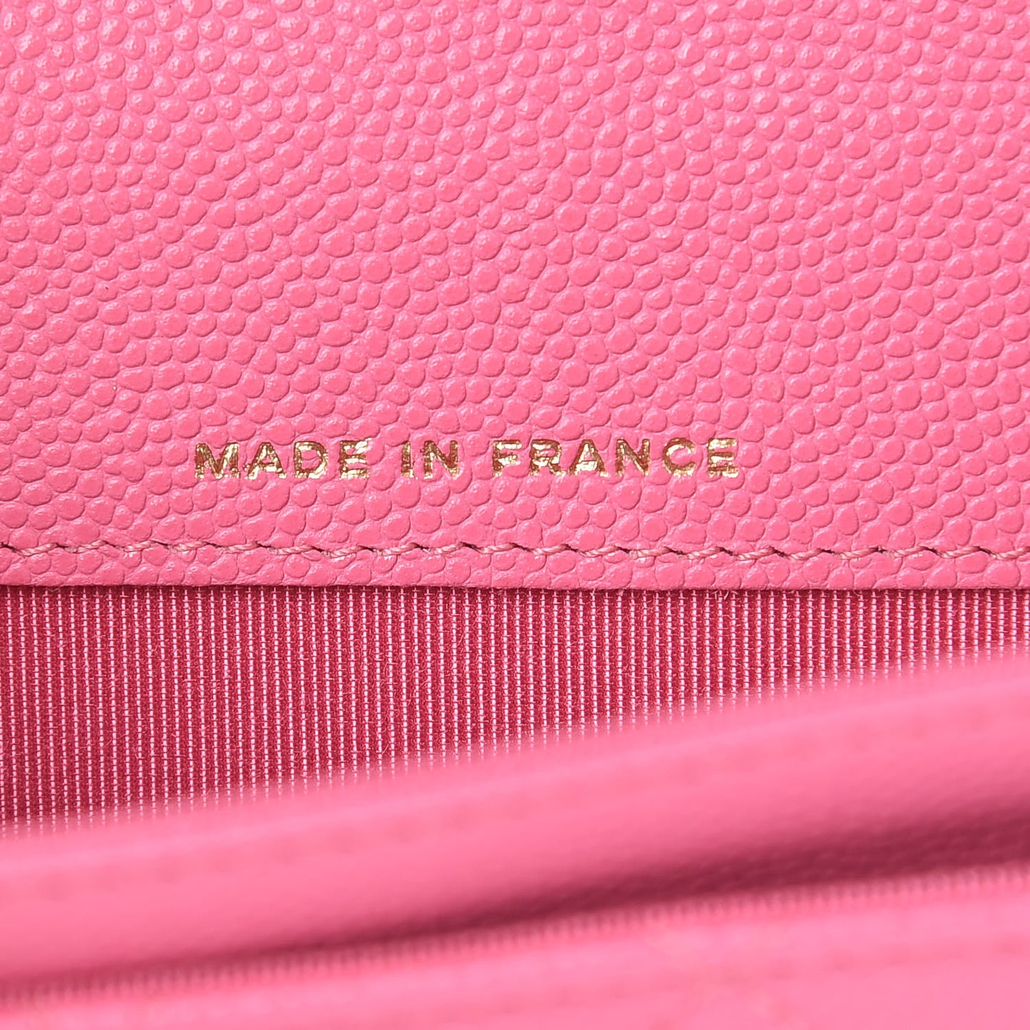 Caviar Quilted Flap Card Holder Pink
