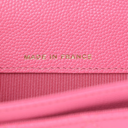 Chanel Caviar Quilted Flap Card Holder Pink 7 of 9