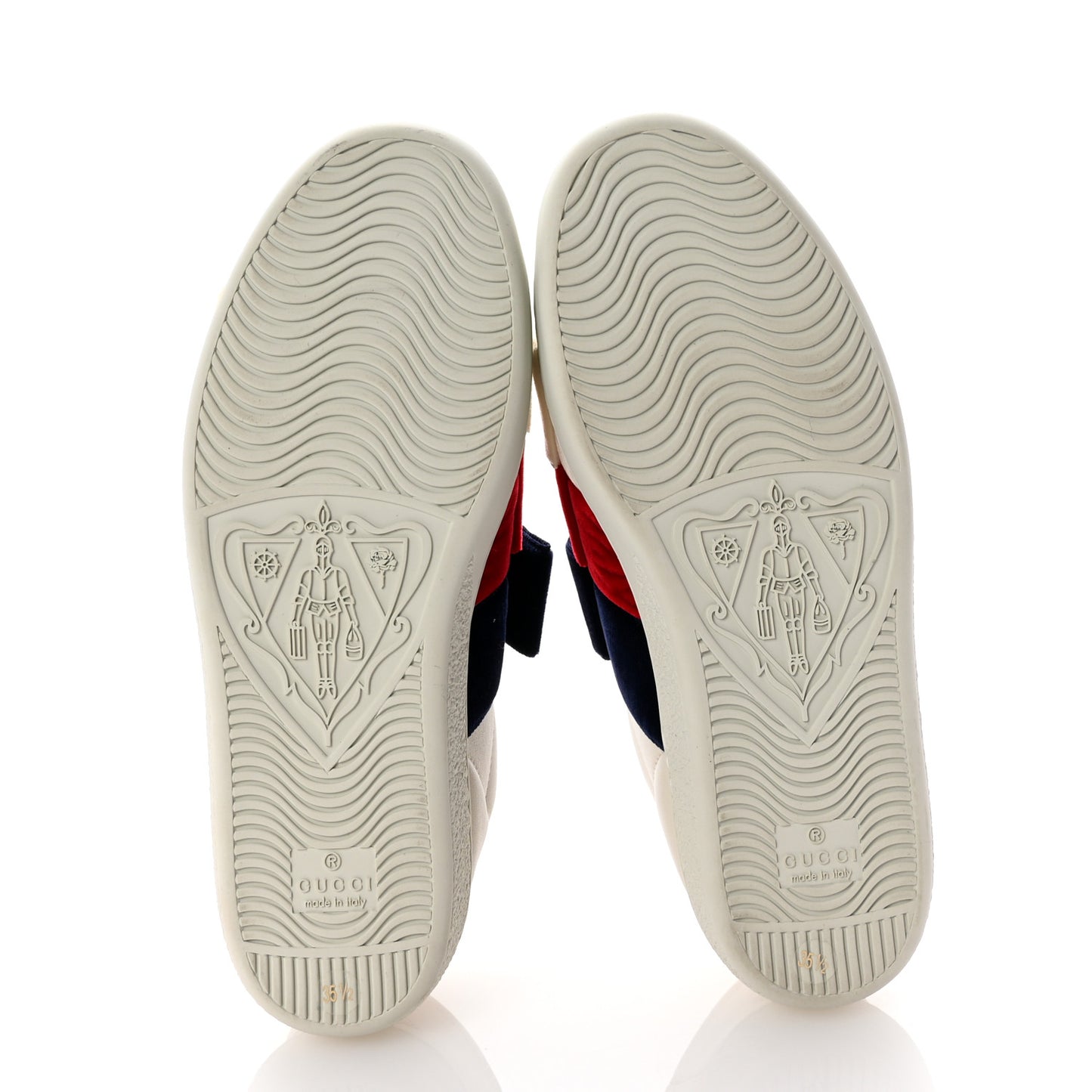 Calfskin Womens Velvet Bow Ace Sneakers 35.5 White
