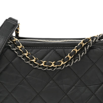 Chanel Aged Calfskin Quilted Small Gabrielle Hobo Black 8 of 11
