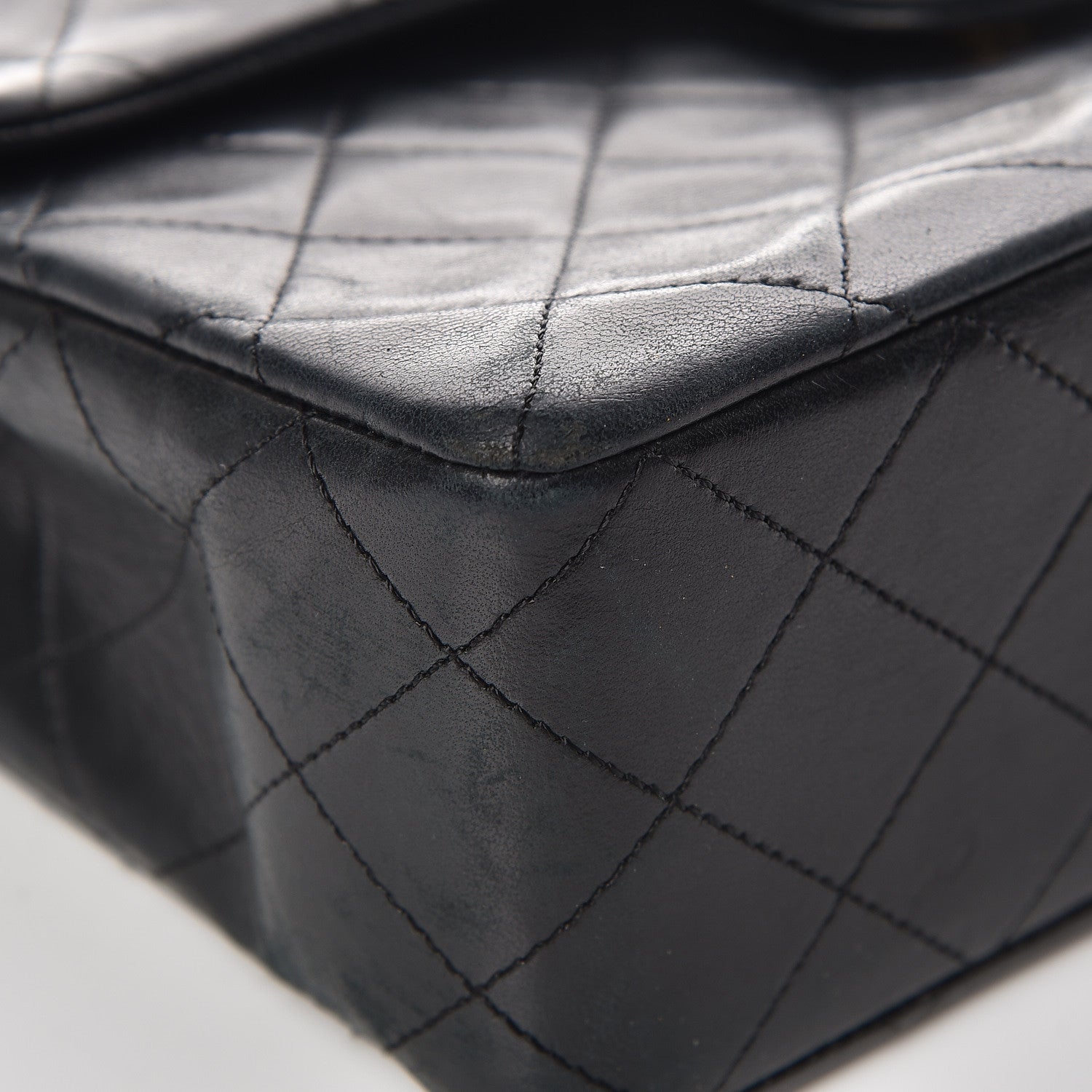 Chanel Lambskin Quilted Medium Double Flap Black 14 of 20