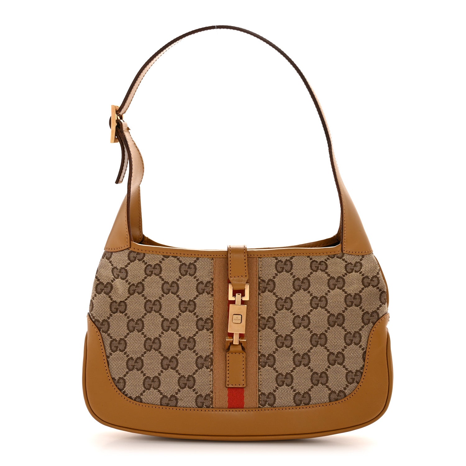 Gucci Monogram Web Small Jackie O Hobo Brown 1 of 14