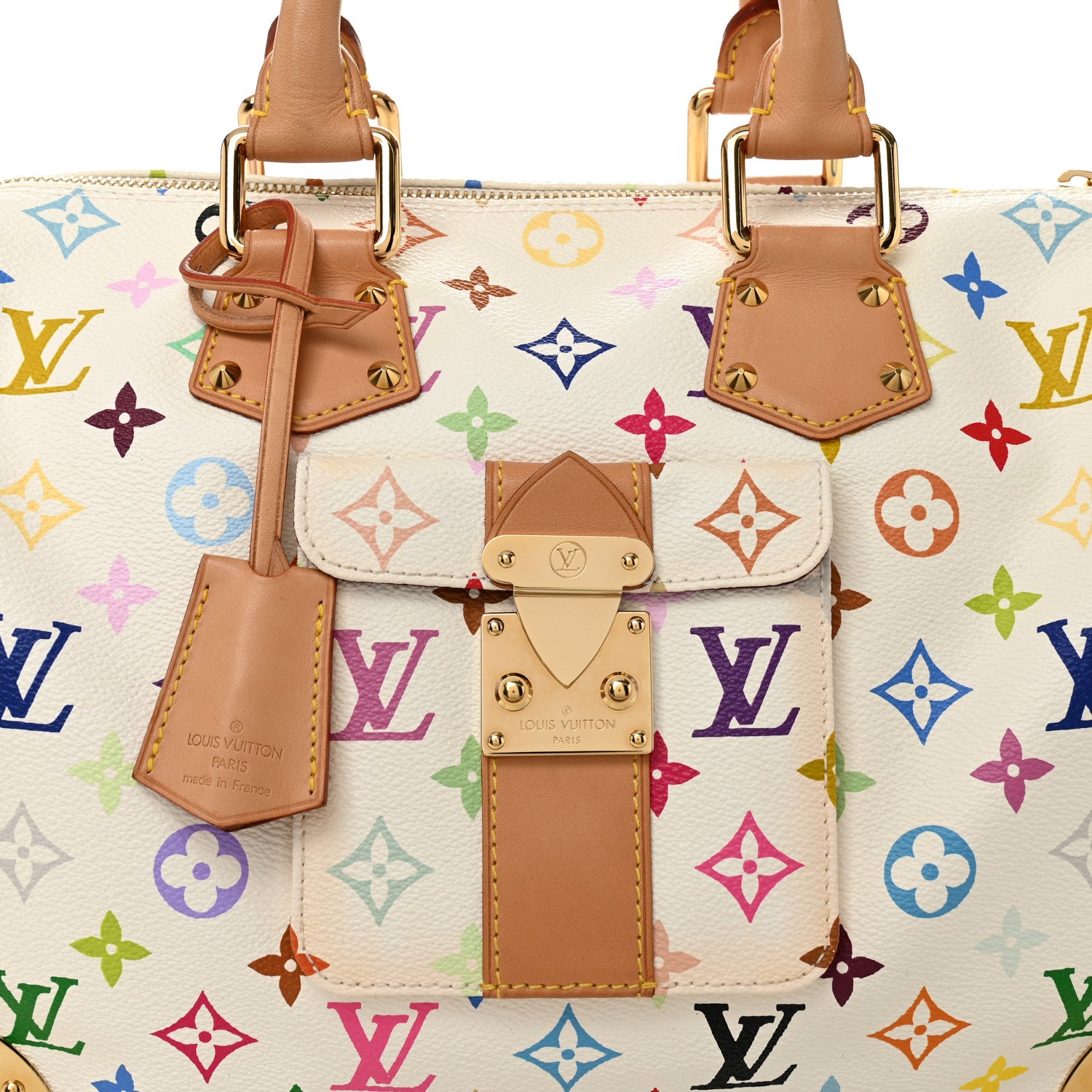 Louis Vuitton Monogram Multicolor Speedy 30 White 7 of 9