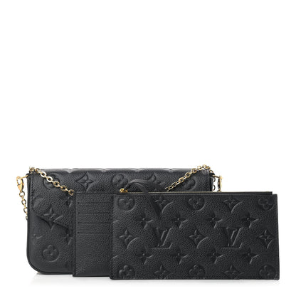 Louis Vuitton Empreinte Pochette Felicie Chain Wallet Black 1 of 13