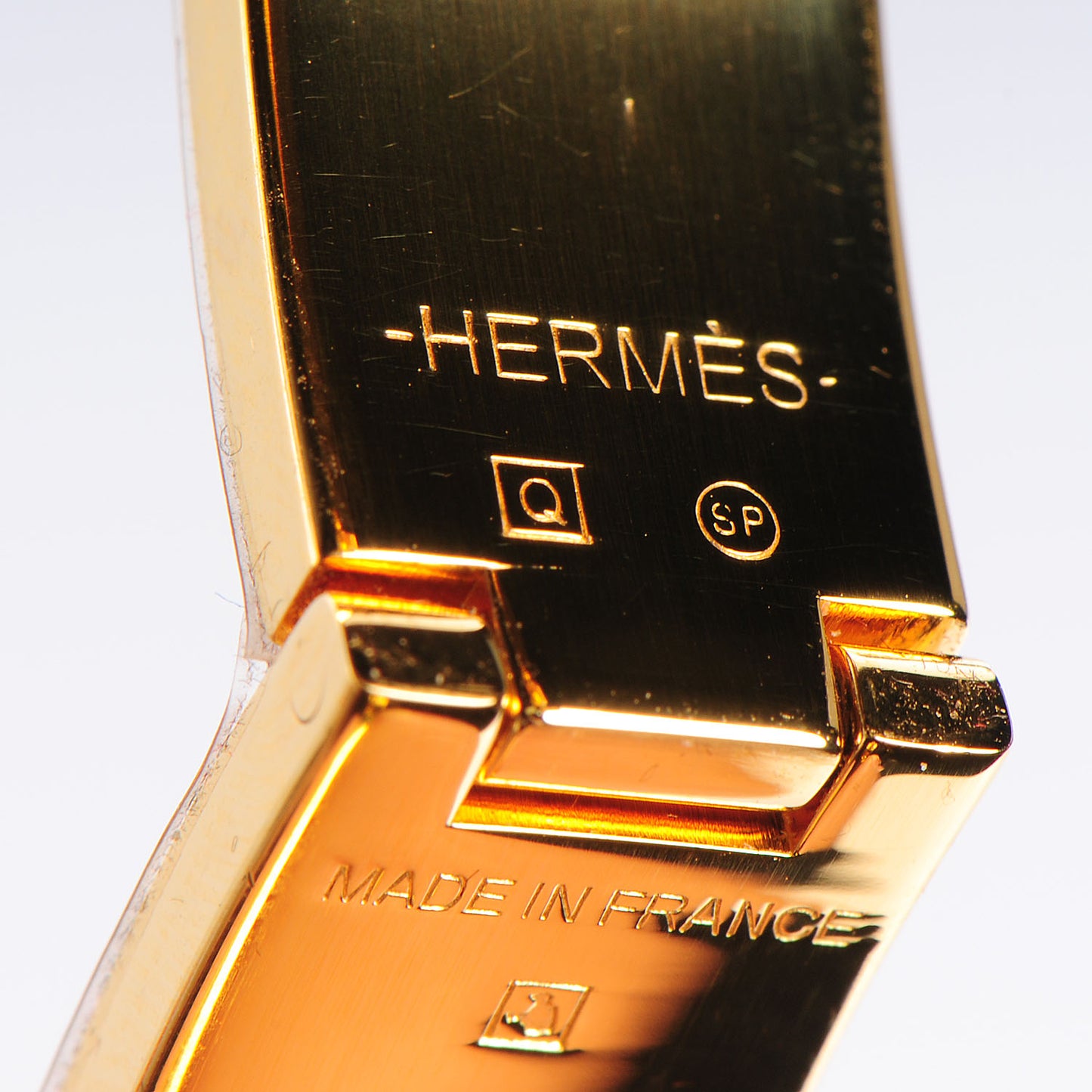 Enamel Narrow Clic Clac H Bracelet PM White