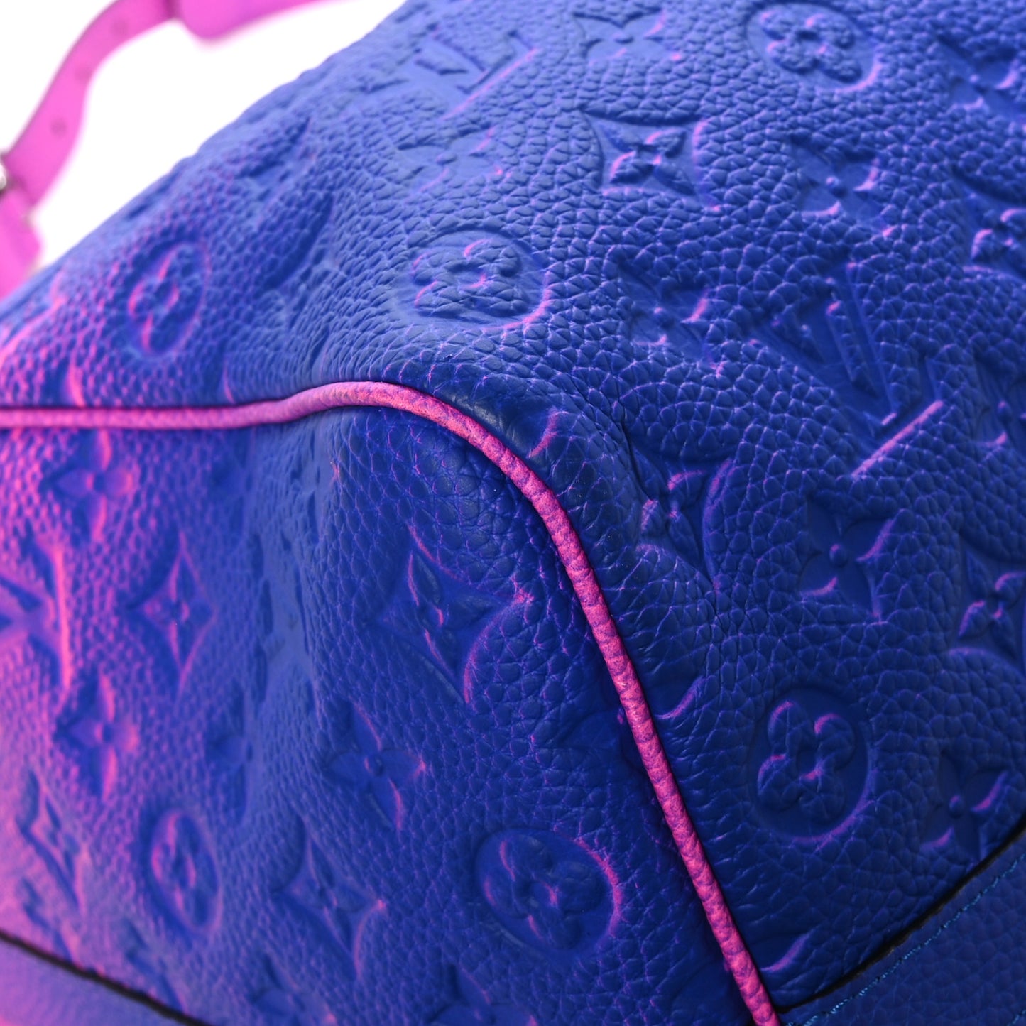 Taurillon Illusion Keepall Bandouliere 50 Bleu Rose