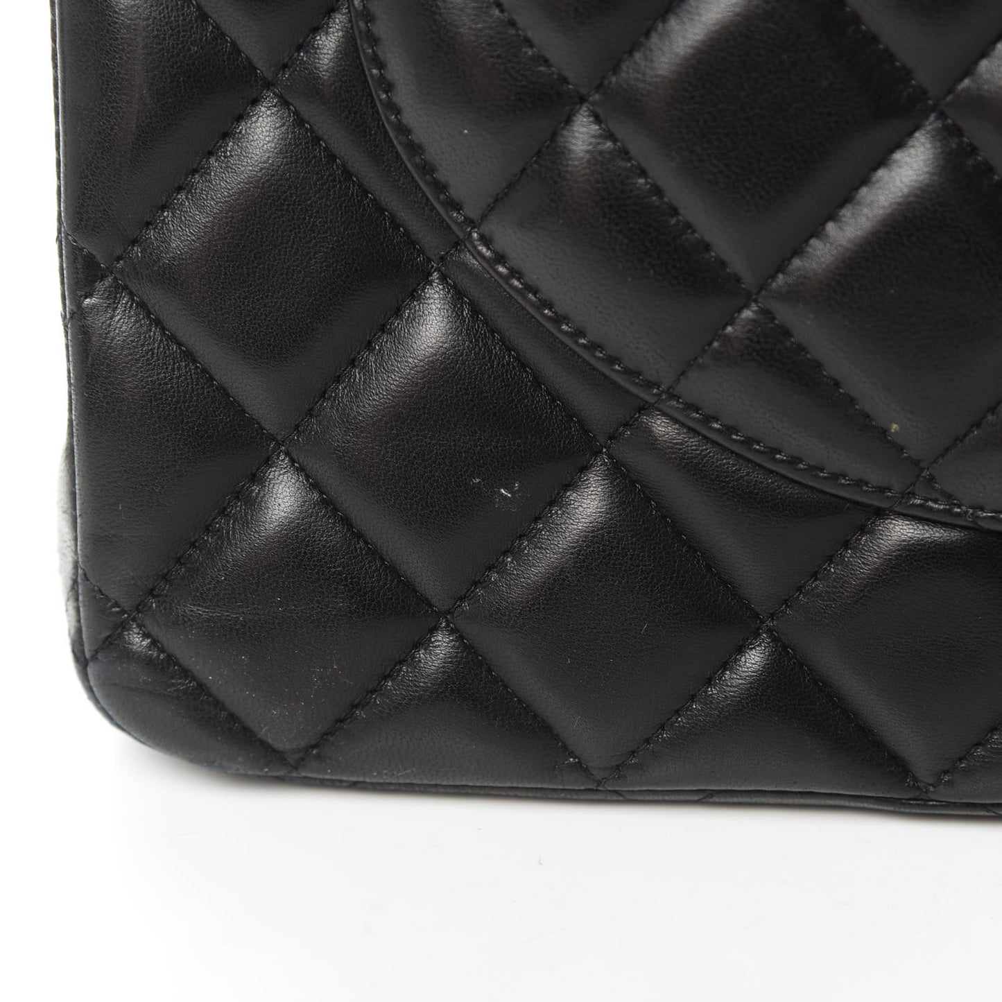 Lambskin Quilted Maxi Double Flap Black