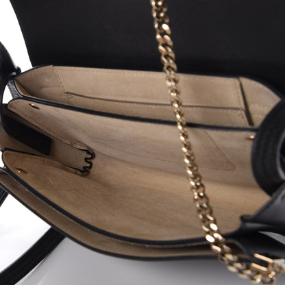 Chloe Suede Calfskin Small Faye Shoulder Bag Black 9 of 9