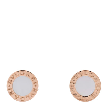 Bulgari 18K Rose Gold Mother of Pearl BVLGARI BVLGARI Stud Earrings 1 of 4