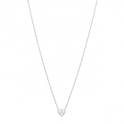 Tiffany Platinum Diamond Heart Pendant Necklace 1 of 4