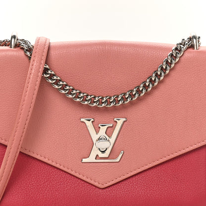 Louis Vuitton Soft Calfskin Mylockme Chain Bag BB Rose Boudoir Lie de Vin 7 of 9