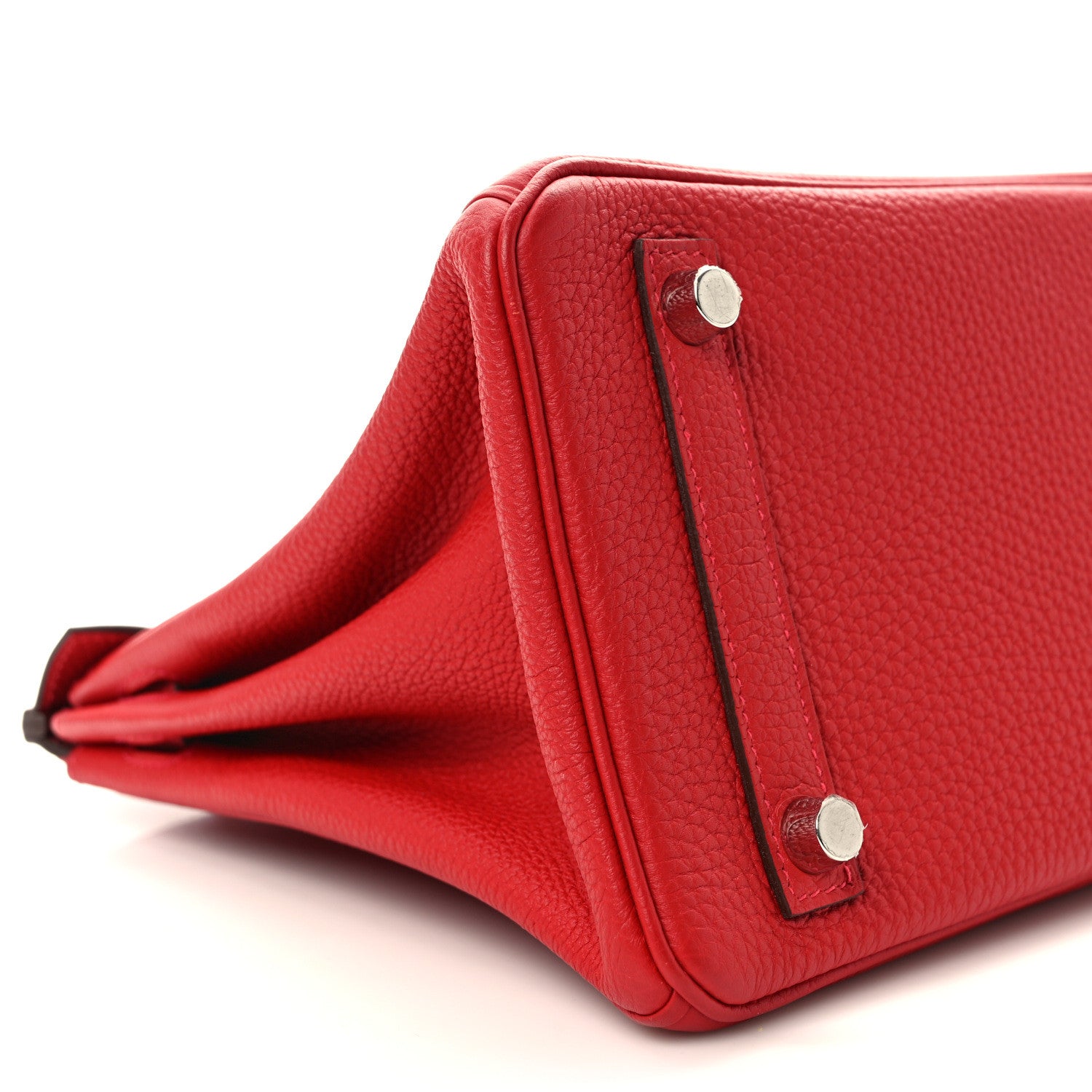 Hermes Togo Verso Birkin 25 Rouge De Coeur Rouge Grenat 8 of 9