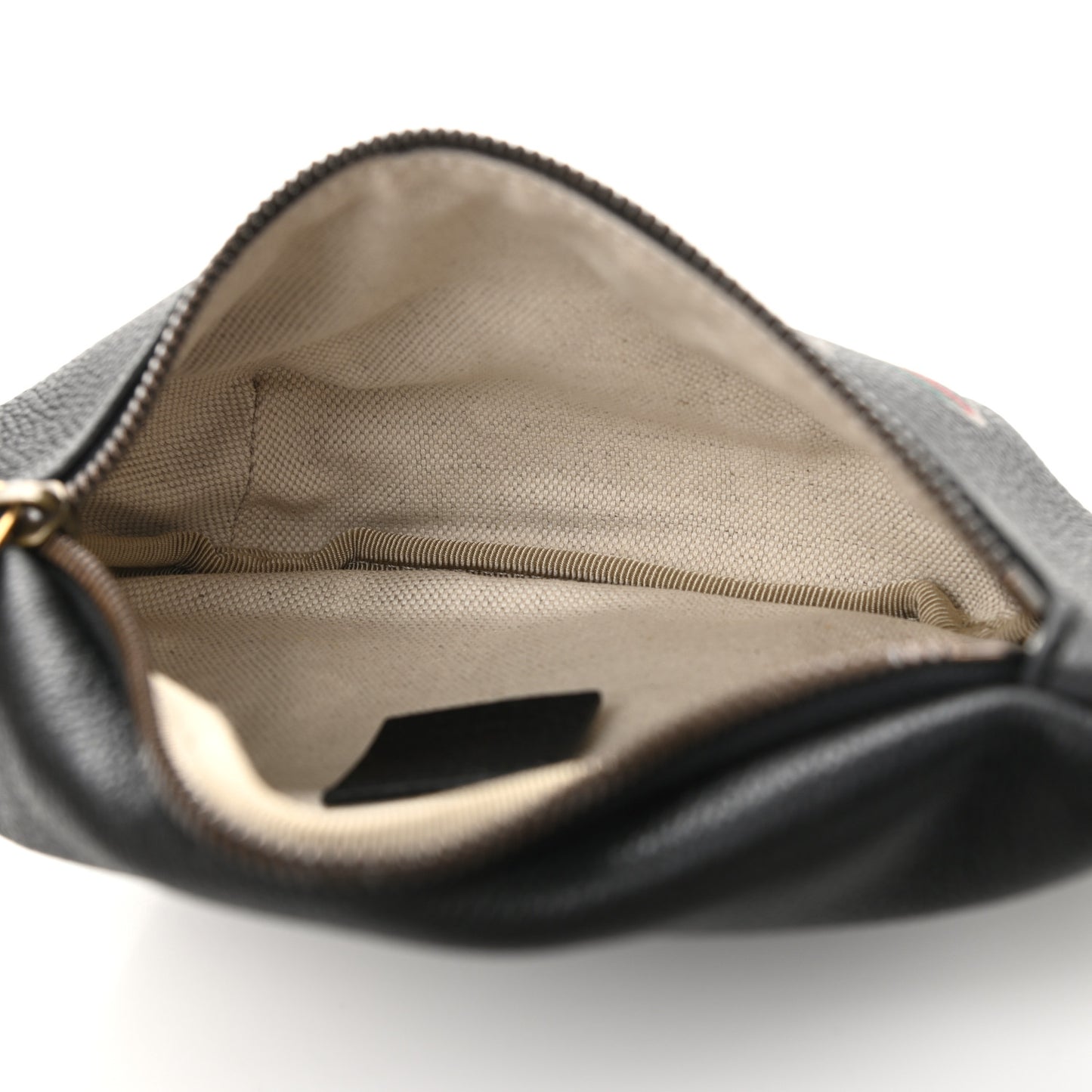 Grained Calfskin Small Logo Belt Bag Black