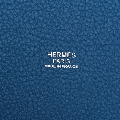 Hermes Taurillon Clemence Picotin Lock 22 MM Bleu Zanzibar 6 of 10