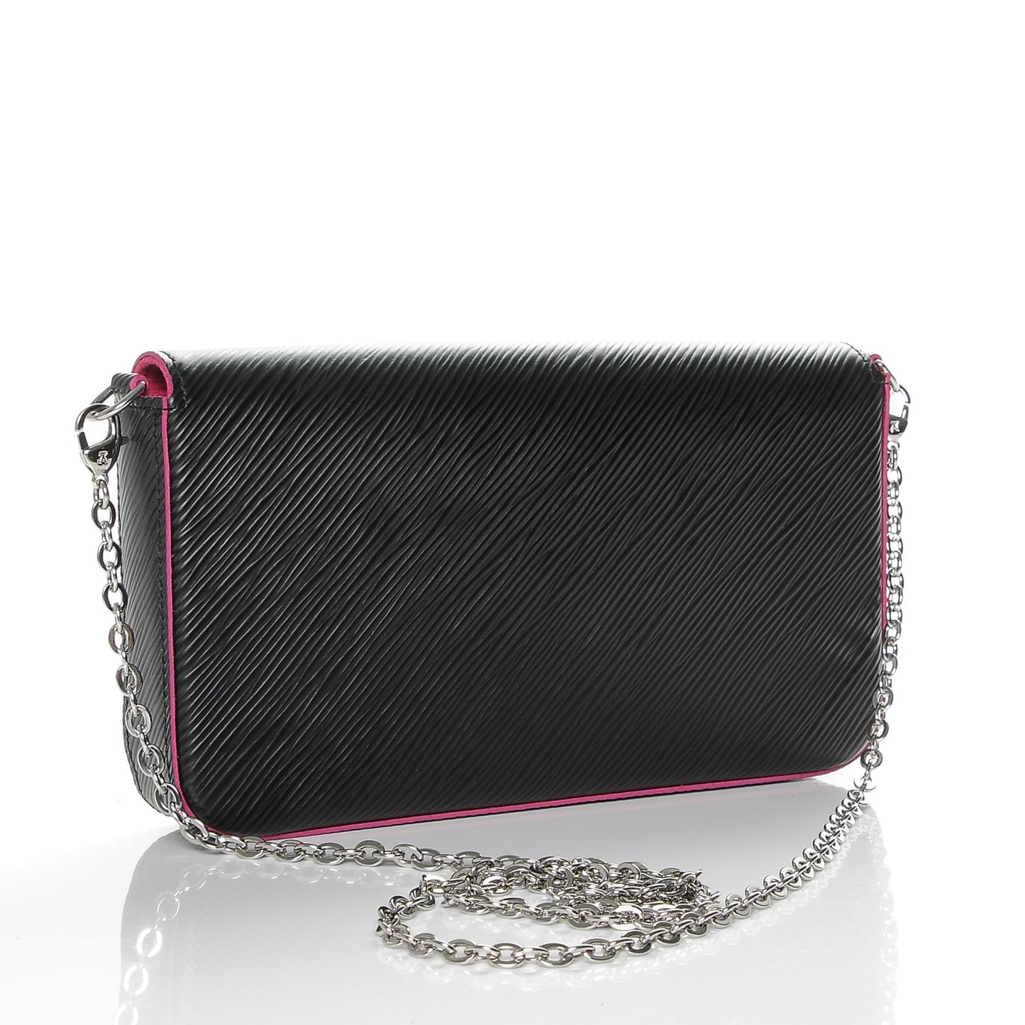 Epi Pochette Felicie Black Hot Pink