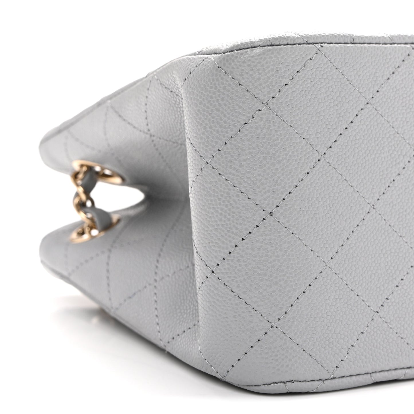 Caviar Quilted Mini Bucket Bag Blue