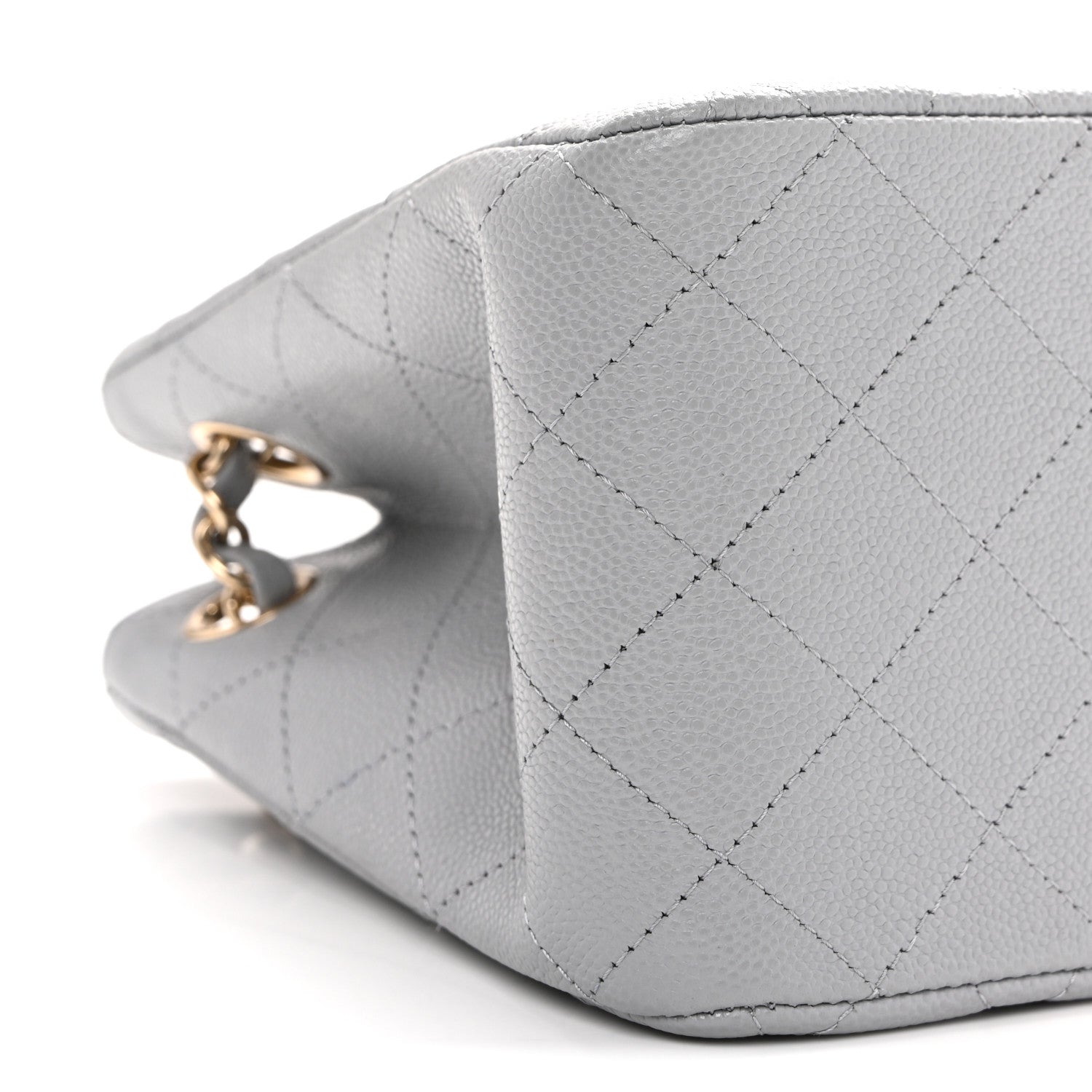 Chanel Caviar Quilted Mini Bucket Bag Blue 9 of 10