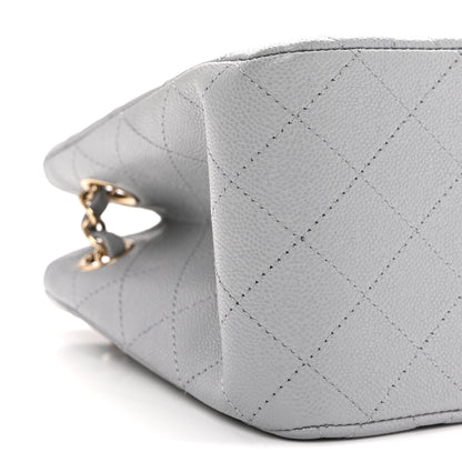 Chanel Caviar Quilted Mini Bucket Bag Blue 9 of 10