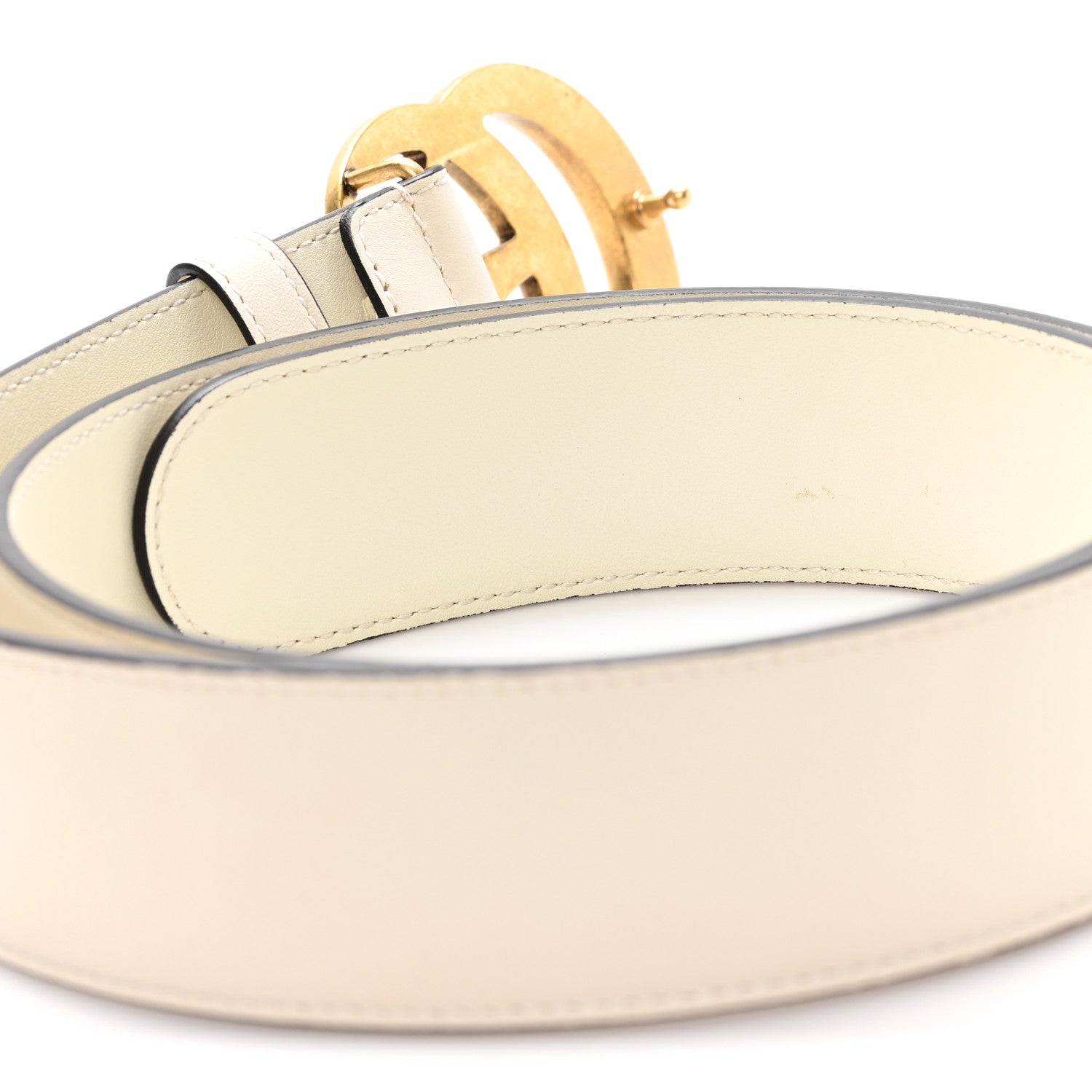 Gucci Calfskin Double G 40mm Belt 85 34 Mystic White 5 of 5