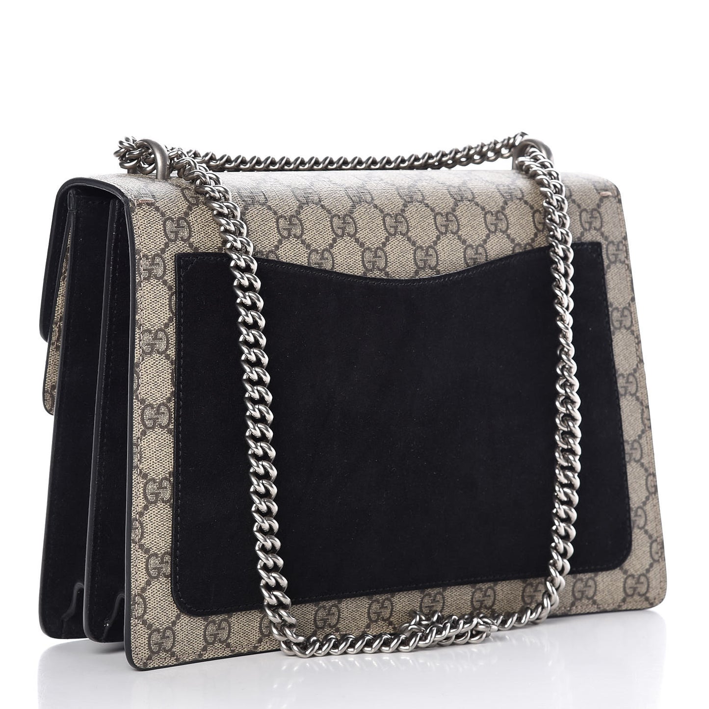 GG Supreme Monogram Medium Dionysus Shoulder Bag Black