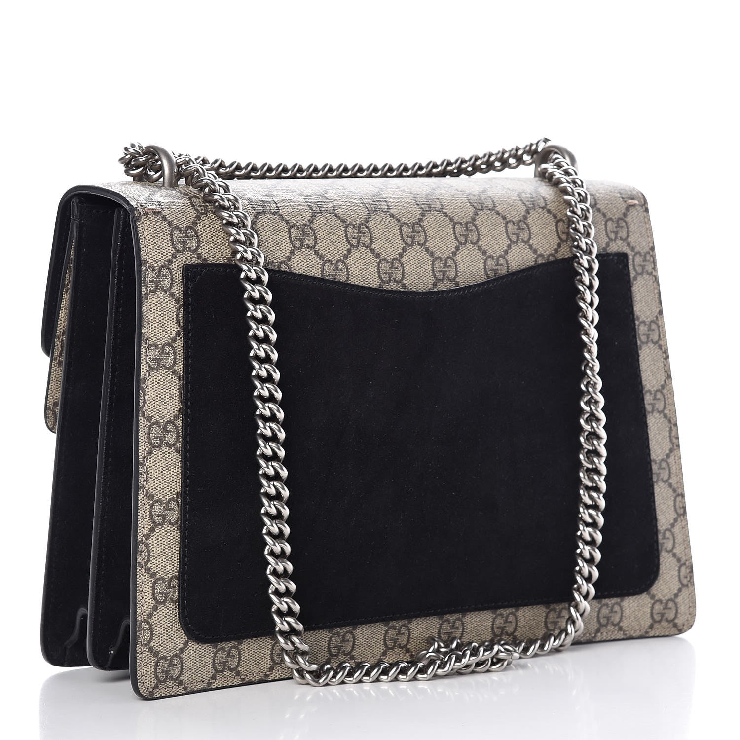 Gucci GG Supreme Monogram Medium Dionysus Shoulder Bag Black 3 of 9