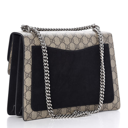 Gucci GG Supreme Monogram Medium Dionysus Shoulder Bag Black 3 of 9