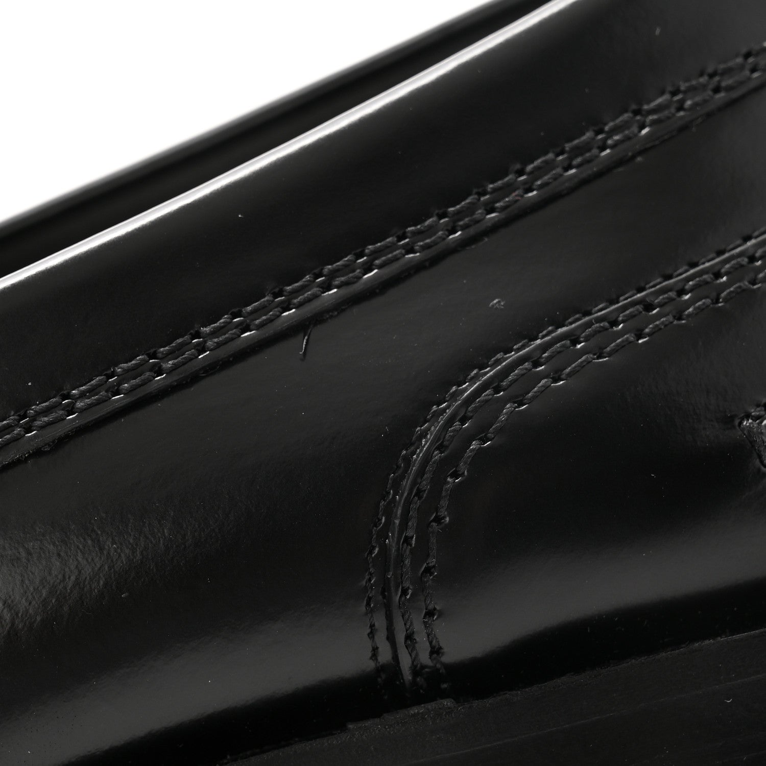 Fendi Vitello Logo Loafers 35.5 Black 10 of 10