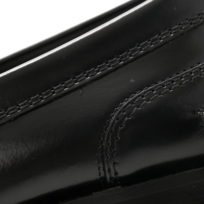 Fendi Vitello Logo Loafers 35.5 Black 10 of 10