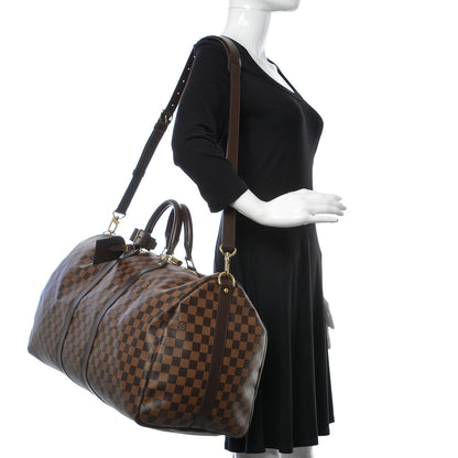 Louis Vuitton Damier Ebene Keepall Bandouliere 55 2 of 10