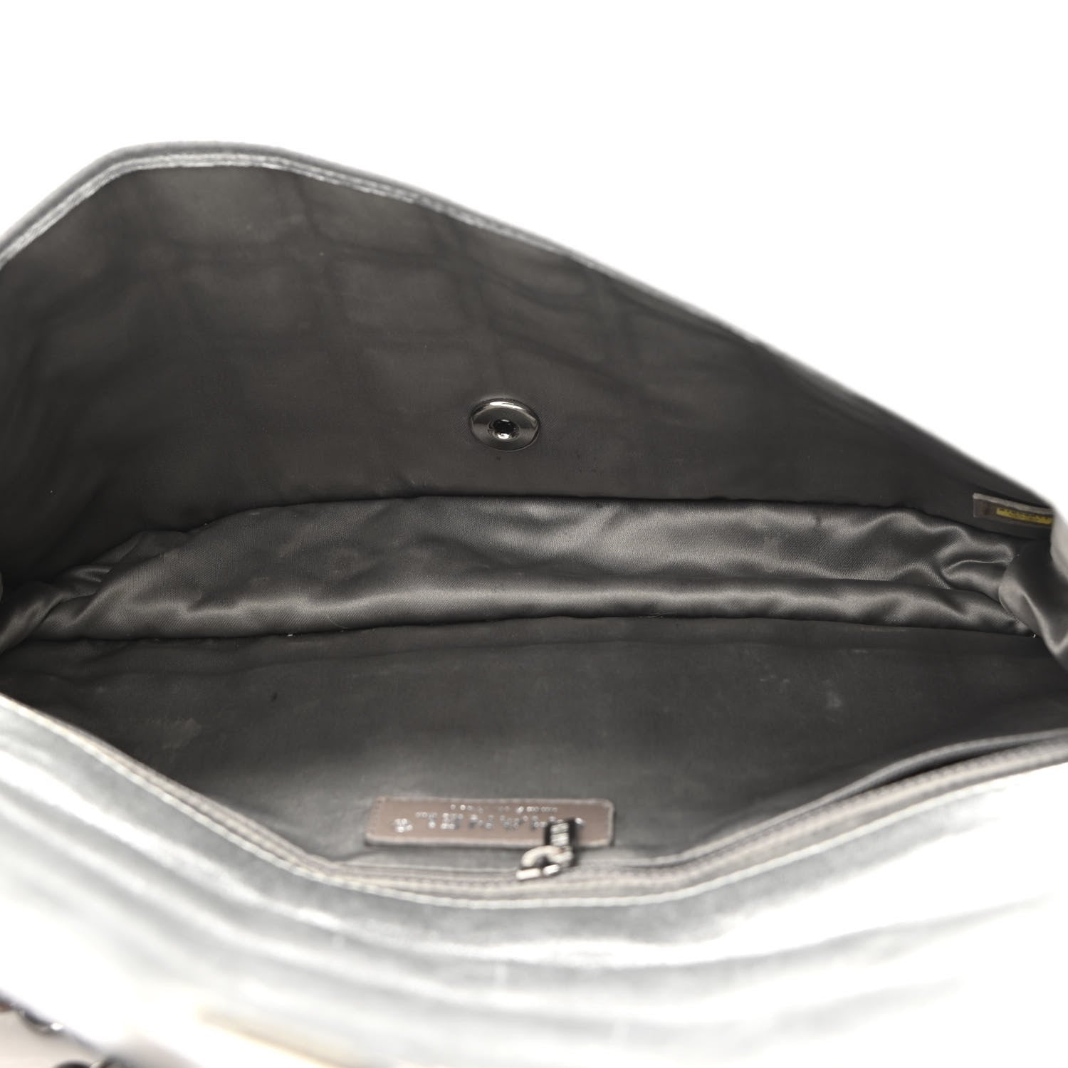 Chanel Vinyl Large Ice Cube Flap Silver 4 of 15