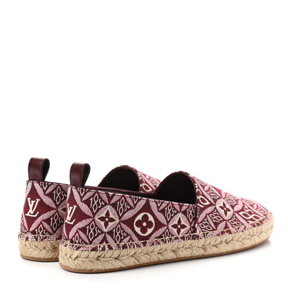 Louis Vuitton Jacquard Since 1854 Starboard Espadrille Flats 37.5 Bordeaux 4 of 8