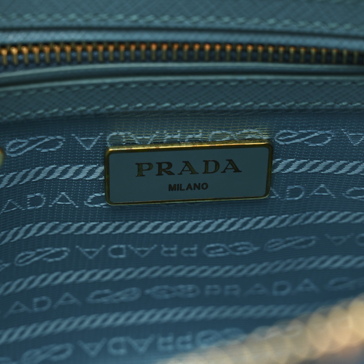 Prada Saffiano Lux Bauletto Turchese 6 of 11