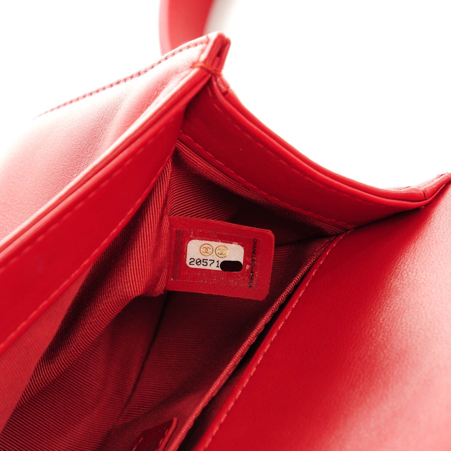 Chanel Calfskin Quilted Small Boy Flap Red 8 of 8
