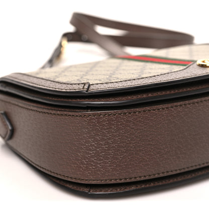 Gucci GG Supreme Monogram Web Small Ophidia Flap Messenger Bag Brown 9 of 11