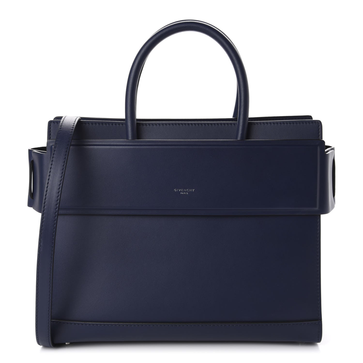Givenchy Smooth Calfskin Small Horizon Satchel Navy 1 of 9