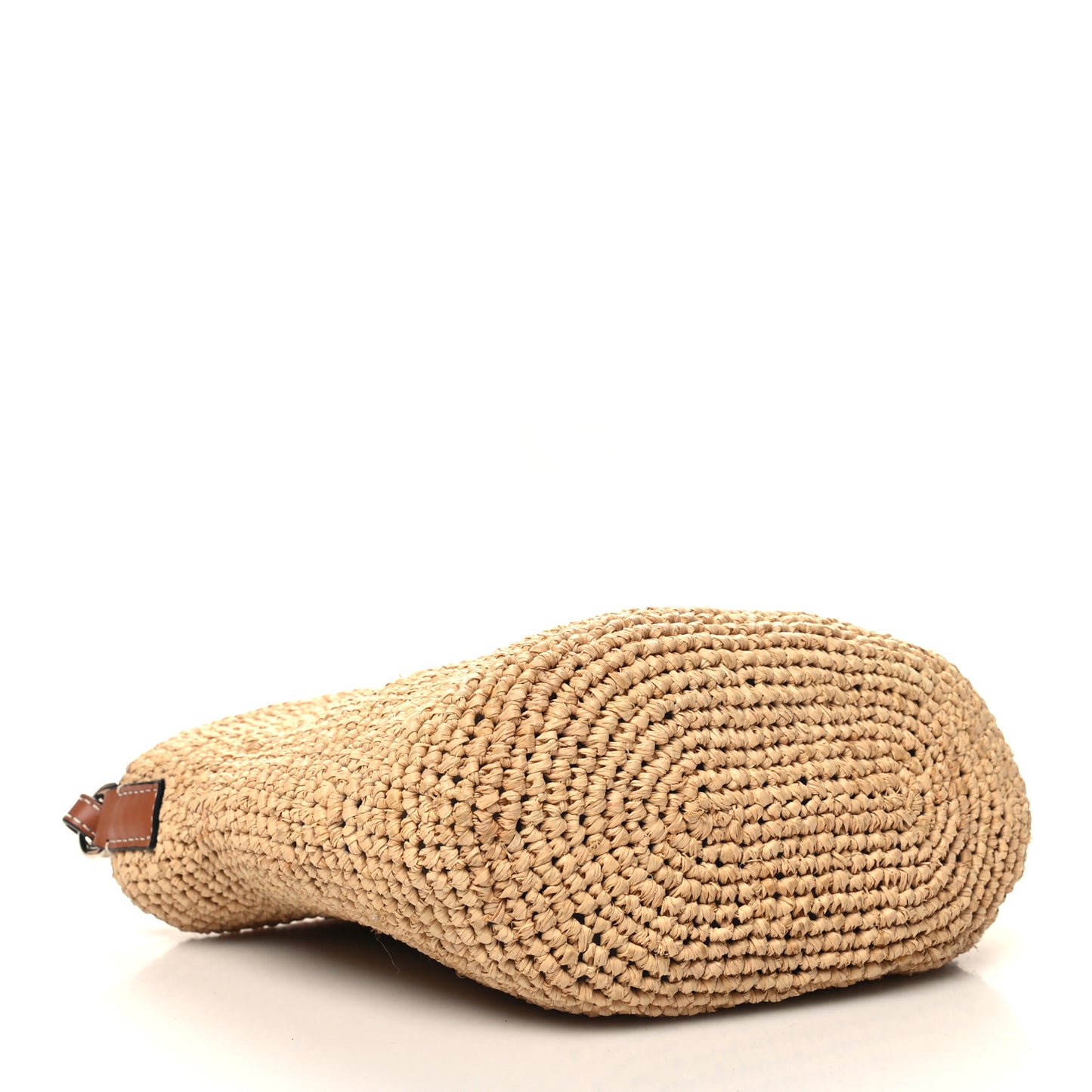 Calfskin Raffia Paulas Ibiza Pochette Bag Natural Tan