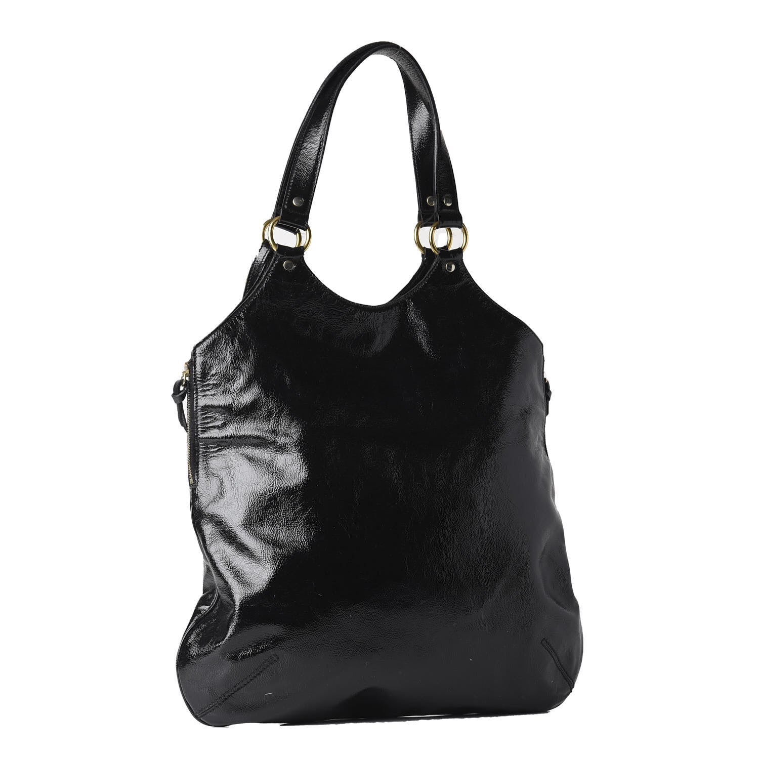 Saint Laurent Patent Tribute Tote Black 2 of 11