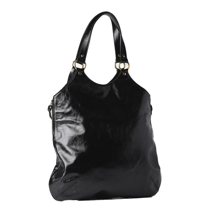 Saint Laurent Patent Tribute Tote Black 2 of 11